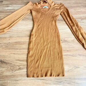 Always Tan Long Sleeve Knit Dress